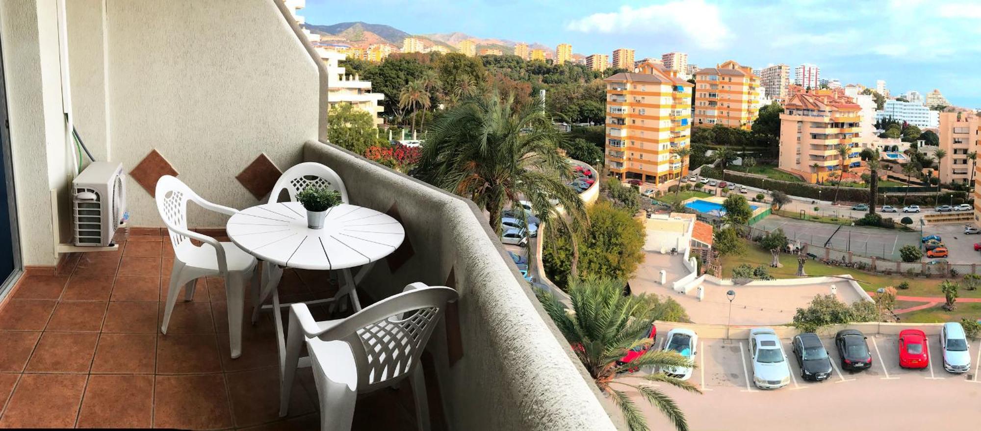 Benal Beach Suite Ii, Estudio Con Parque Acuatico Y Vistas Al Mar. Benalmádena Exteriör bild